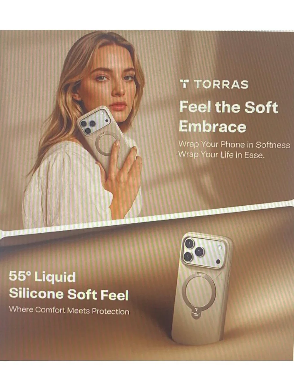 Torras Ostand Case for iPhone 17 Pro Max Dune Beige